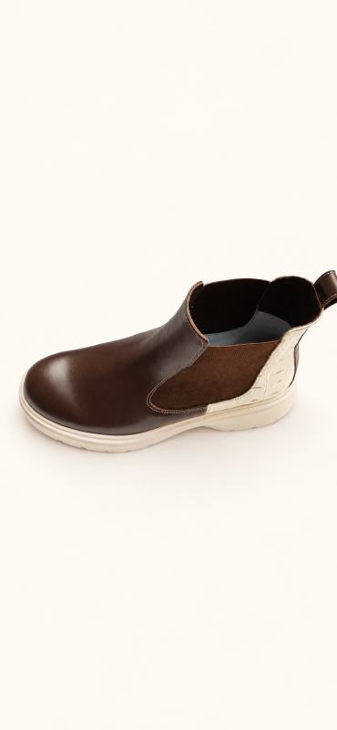 Bottines Chelsea Marron  en cuir