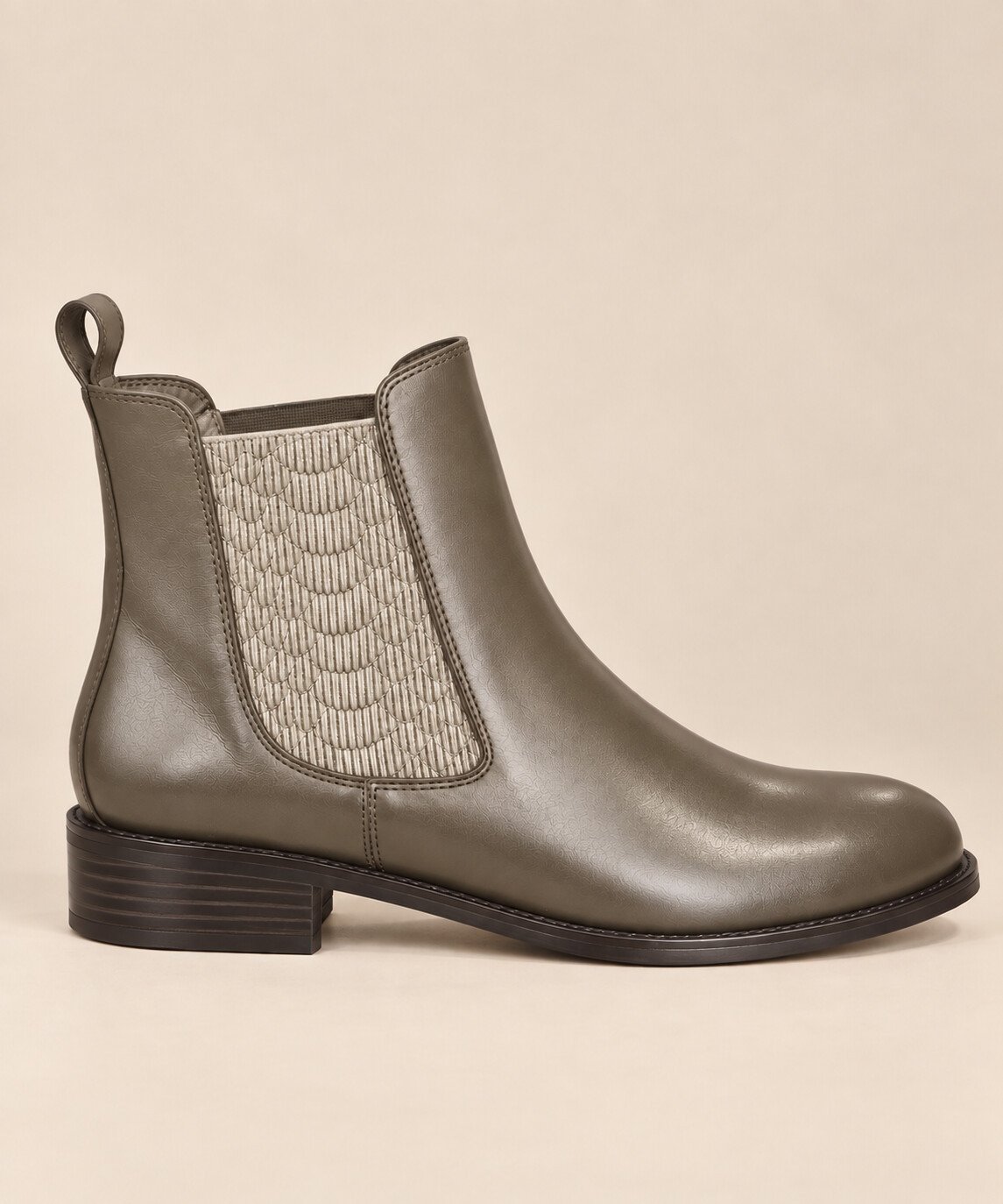 Bottines Chelsea LMCONFORT en cuir taupe