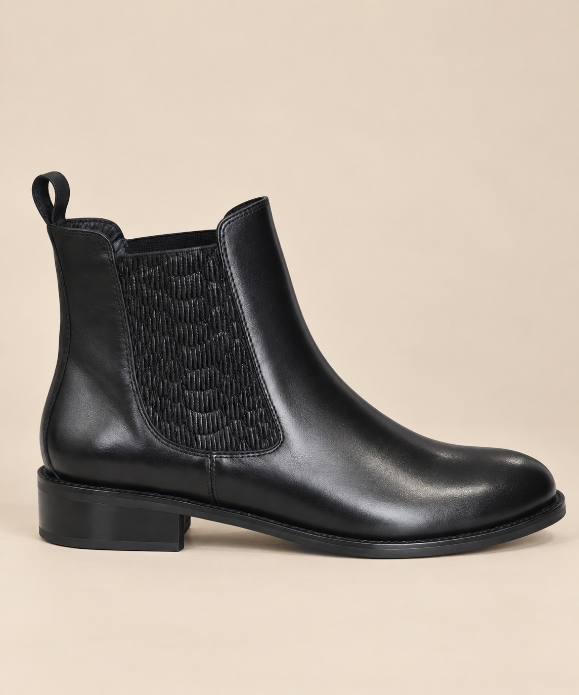 Bottines Chelsea LMCONFORT en cuir noir